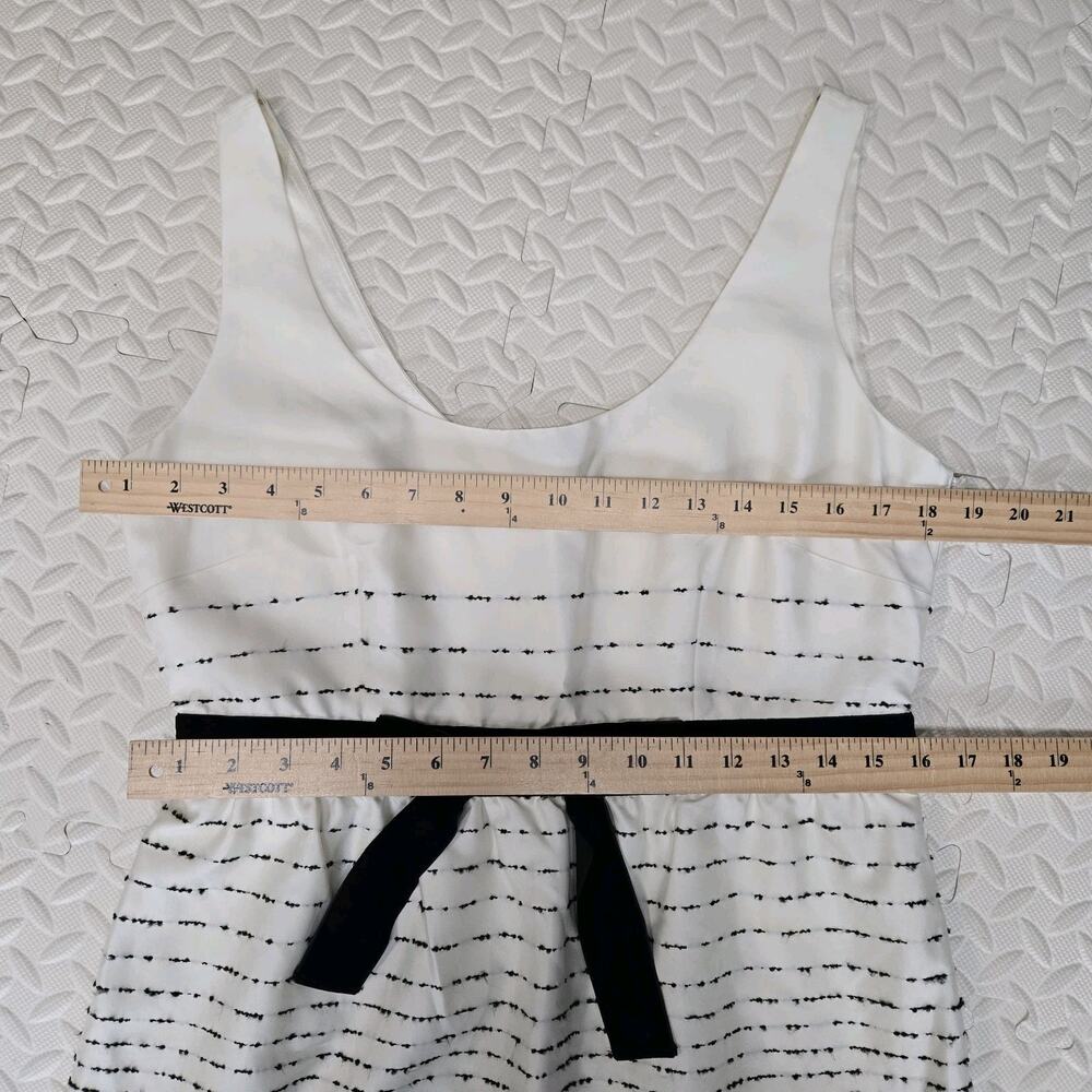 Kate Spade Dress Womens 10 Be Dazzled Cream Black Ombre Embroidered Sleeveless‎ - Picture 10 of 12